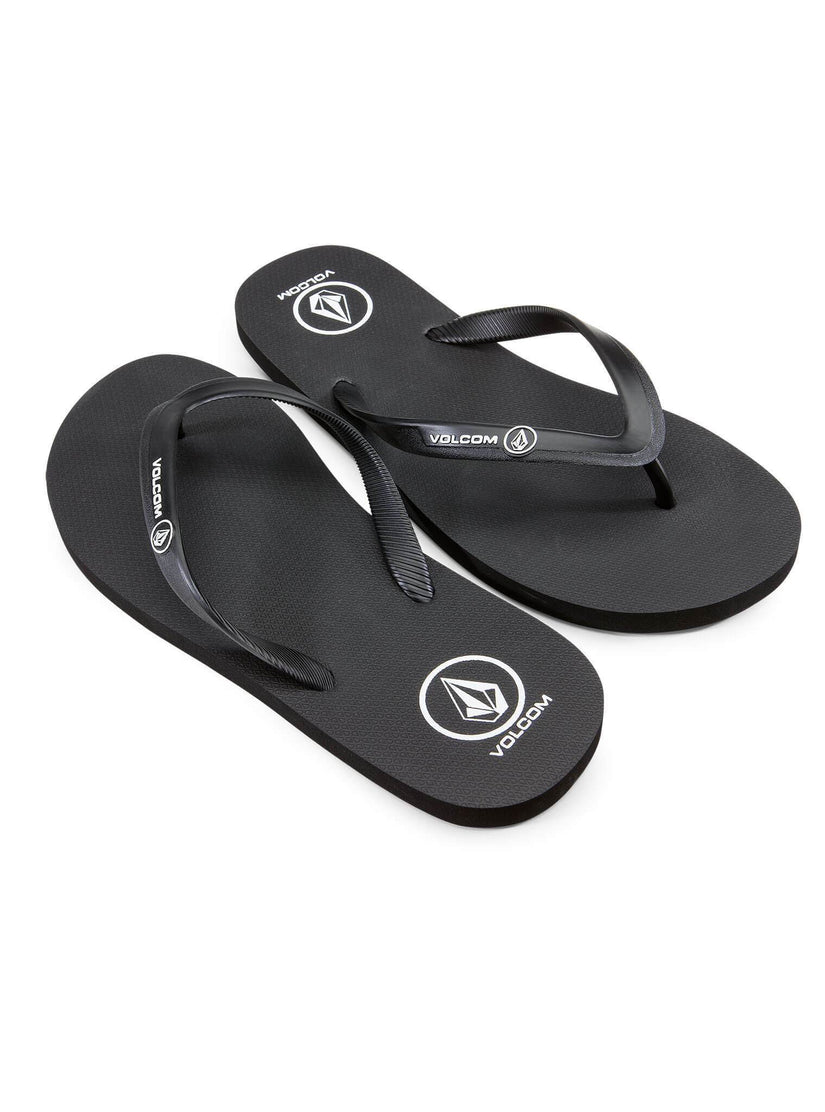 Rocker Solid Sandals - Black