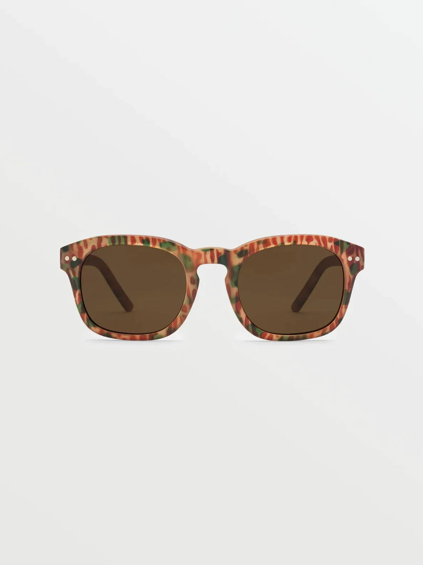 Earth Tripper Matte Geo Sunglasses (Bronze Lens) - MEGA ORANGE